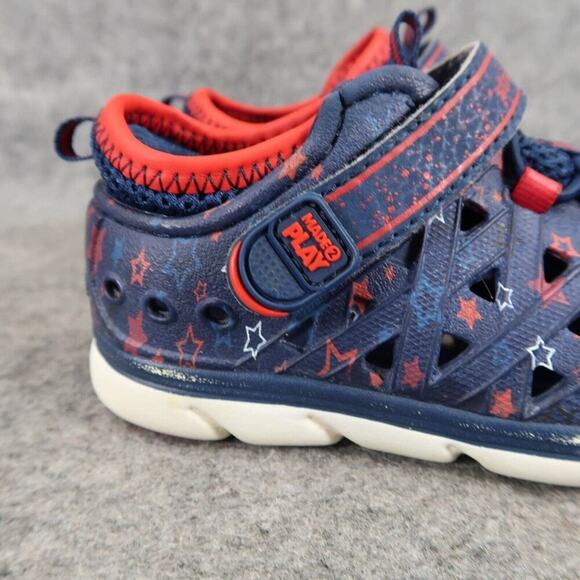 Stride Rite Shoes Baby 7 Sneaker Sandal Phibian Rubber Blue Red Water Play Kids - Picture 3 of 15